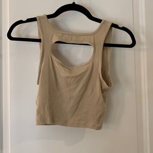 lululemon Crop Top tan size 6